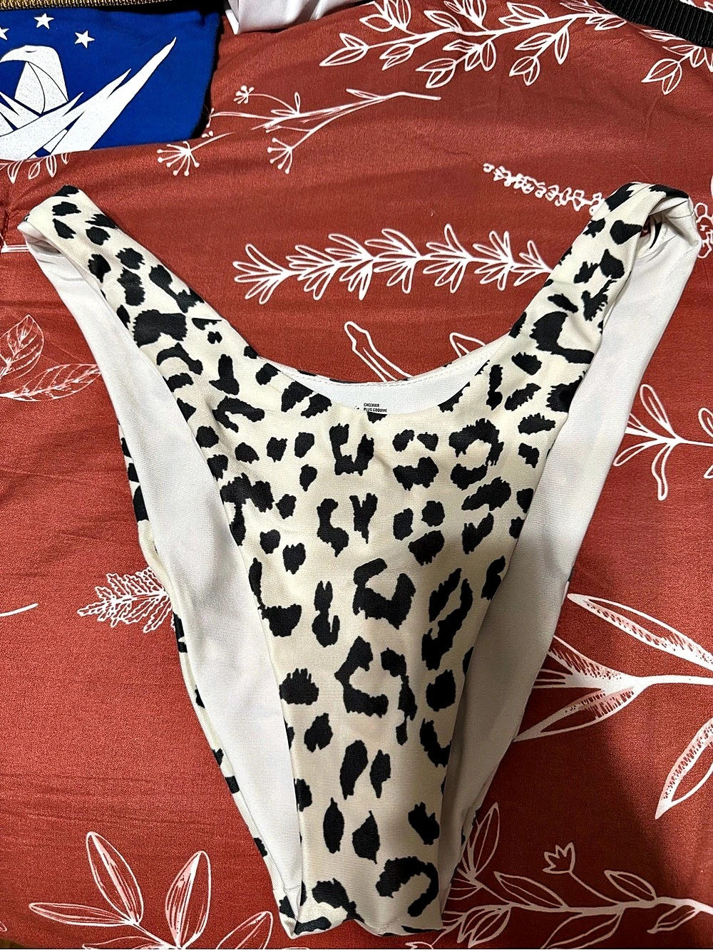 aerie Leopard Print One-Piece Swimsuit Size Large